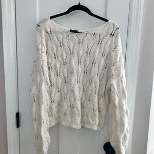 Wild Fable Cream Cable Knit Sweater
